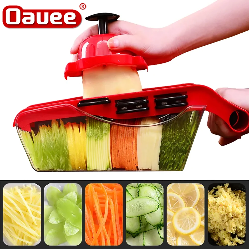 

Vegetable Cutter Fruit Slicer Shredders Carrot Grater Chopper 9 in 1 Gadgets Slicer Peeler Drain Basket Kitchen Accessories Tool