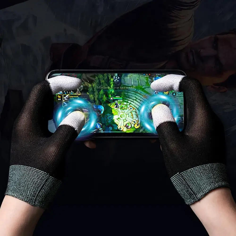 

Защита от пота, сенсорный экран, противоскользящая Чувствительная накладка на палец, перчатки для пальцев, Игровые перчатки для мобильных и...