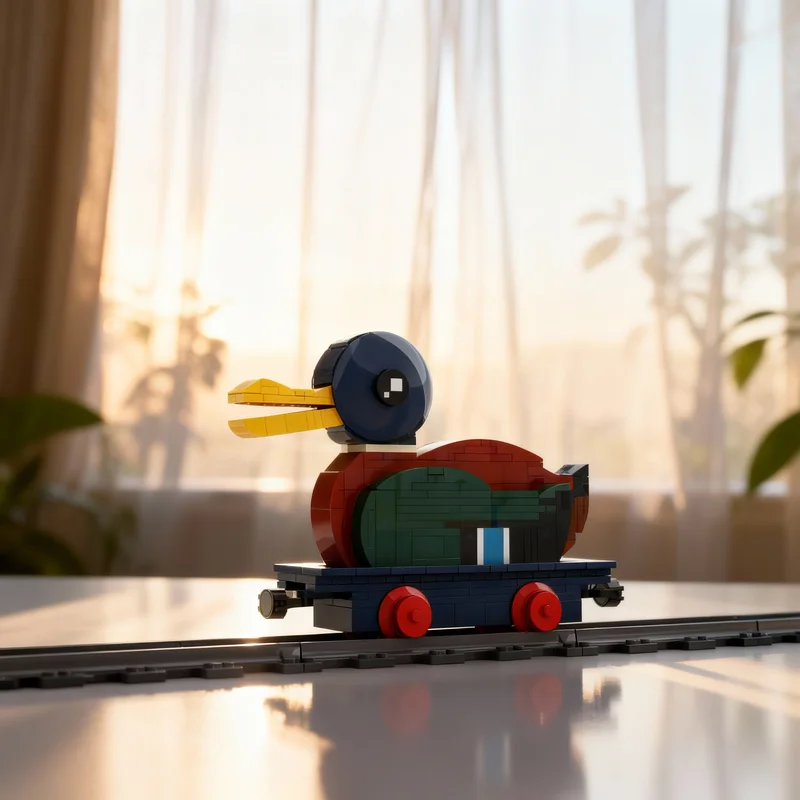 Фото 290 деталей MOC: Деревянная утка, конструктор Hobbybricks, набор для сборки поезда, игрушка-конструктор DIY, подарок для коллекционеров №1