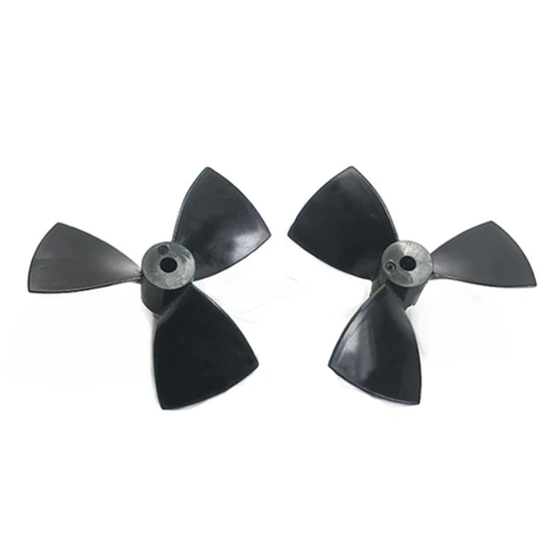 

1Pair ROV Underwater Thruster Robot 3-blade Paddle Full Immersion PC Propeller Dia 80mm Shaft Hole 5mm for RC Tug Bait Boat