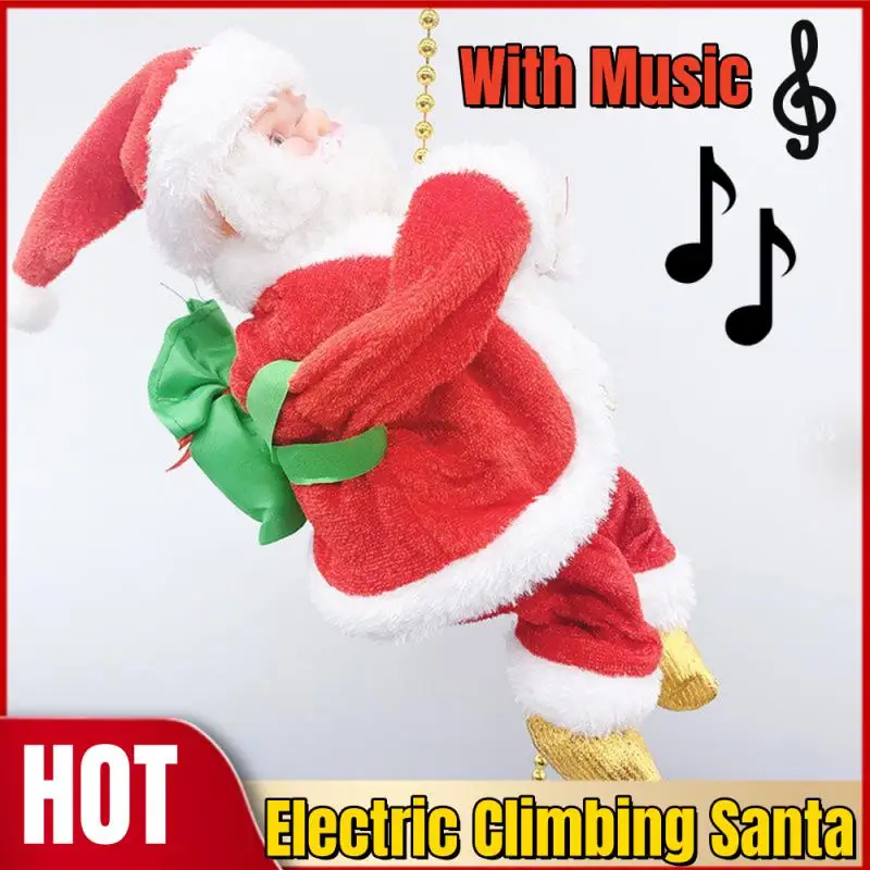 Рождественское украшение для окна жемчуг Санта-Клаус поднимание лестницы