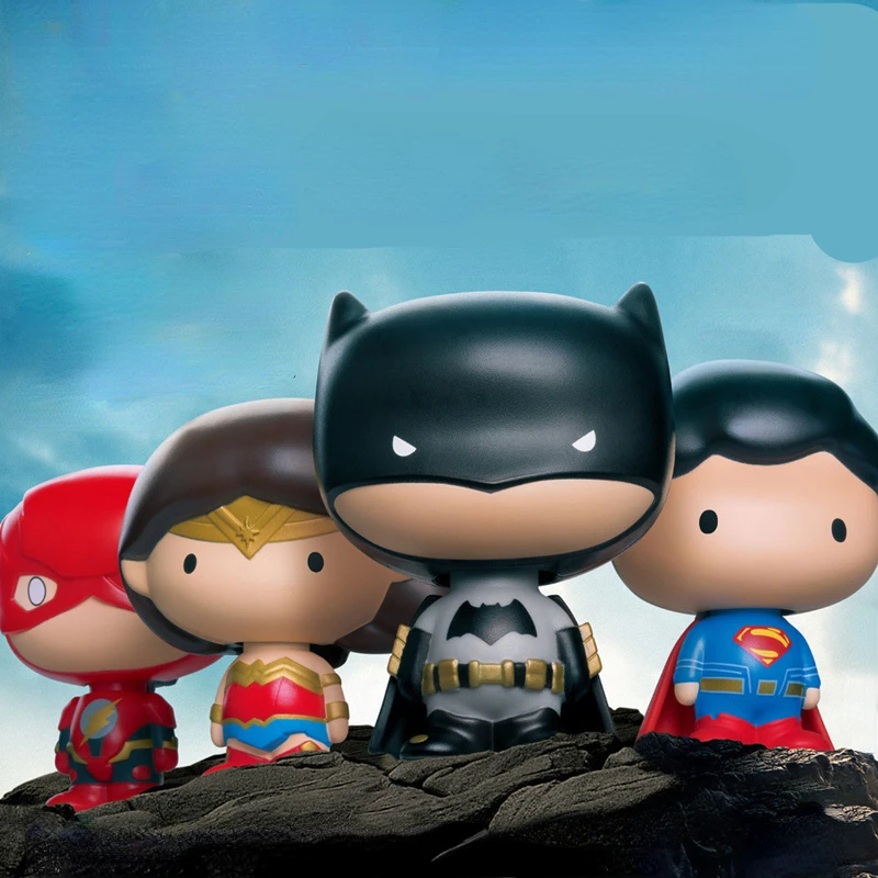 Batma Superman Aquaman Wonder Woman Anime Figurine For Kids Gift