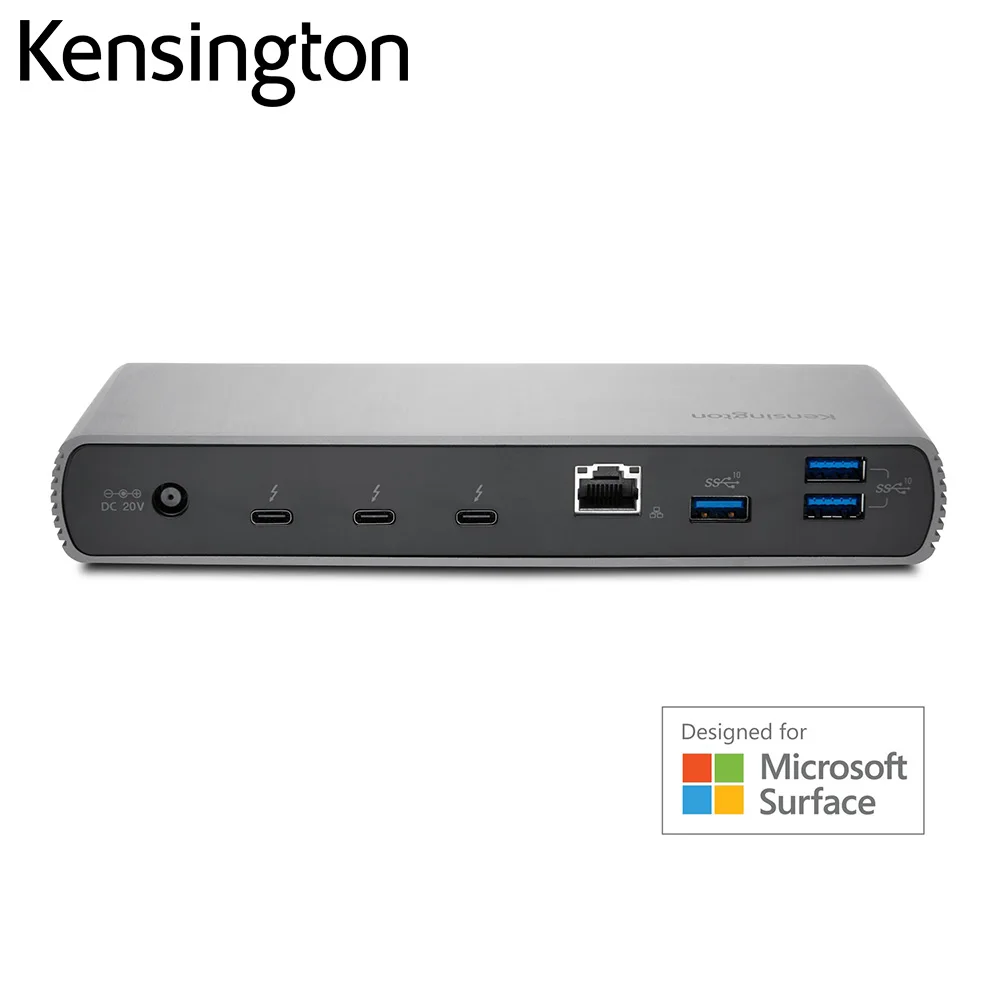 

Док-станция Kensington DFS Thunderbolt 4 для Surface 90W USB-PD Dual 4K, док-станция для Windows K37899