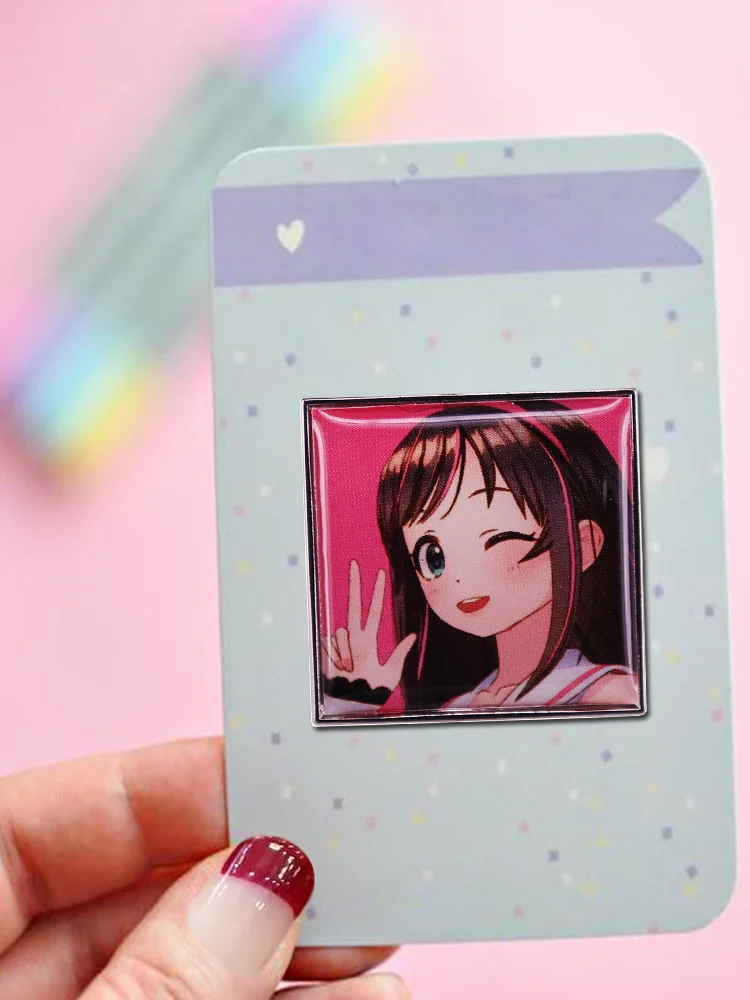 Эмалированная Заколка-значок с V-образным знаком для девочек