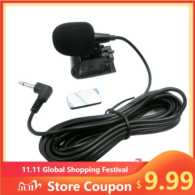 

Audio Microphone 3.5mm Clip Jack Plug Mic Stereo Mini Wired External Microphone For Auto DVD Radio 3m Long Professionals