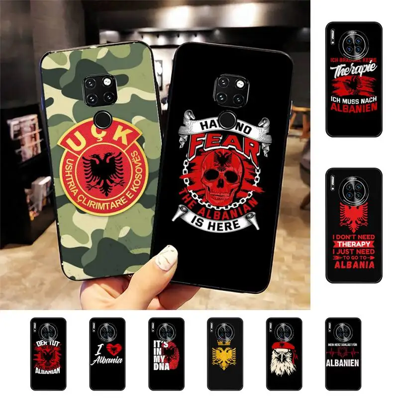 

Albania Flag Eagle Phone Case for Samsung A51 A30s A52 A71 A12 for Huawei Honor 10i for OPPO vivo Y11 cover