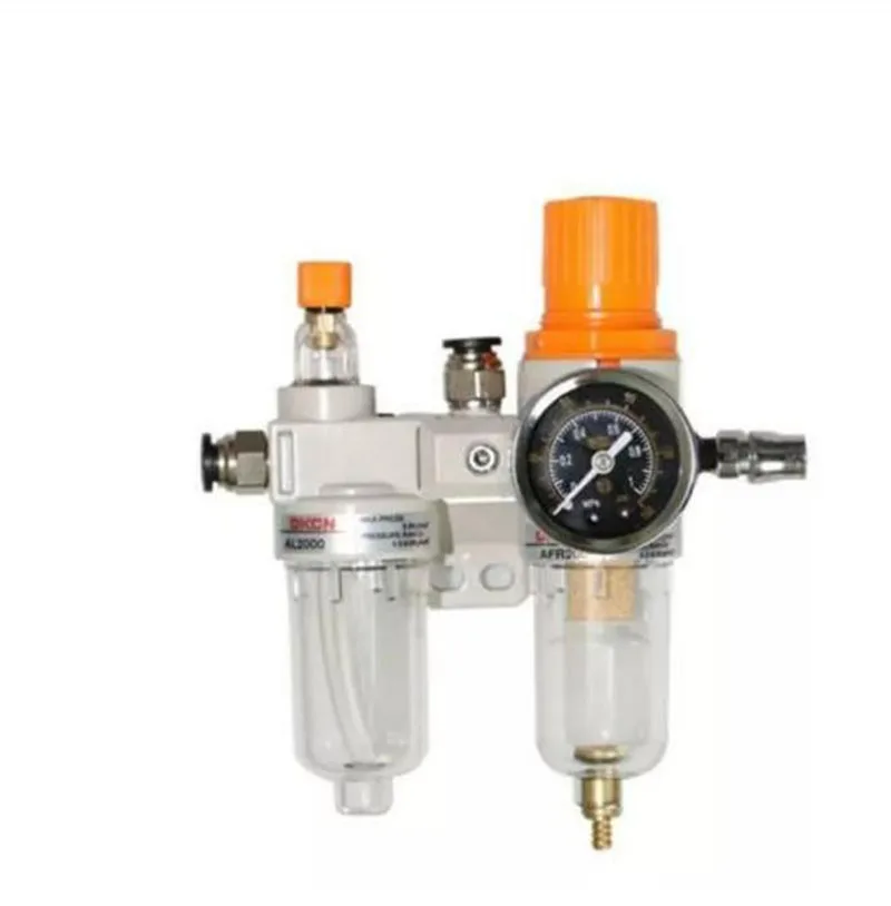 Air Compressor Filter Regulator Oil Water Separator Trap Filter Regulator Valve Automatic Drain Lubricator Pressure Gauge 1PC