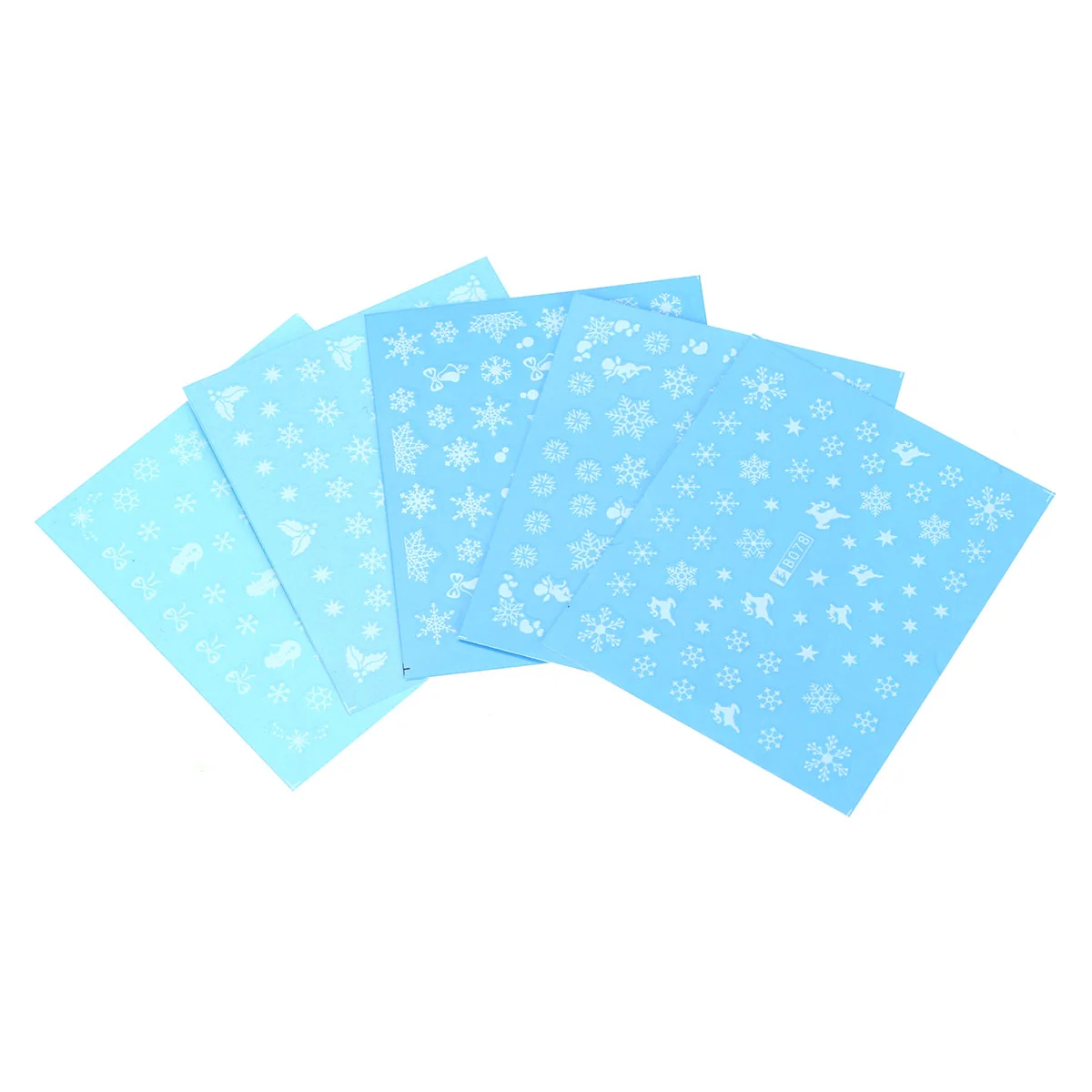 

Snowflake Nail Sticker, 5 Sheets Christmas Nail Decals- 3D Nail Self- Adhesive Stickers For Kids DIY Nail Design