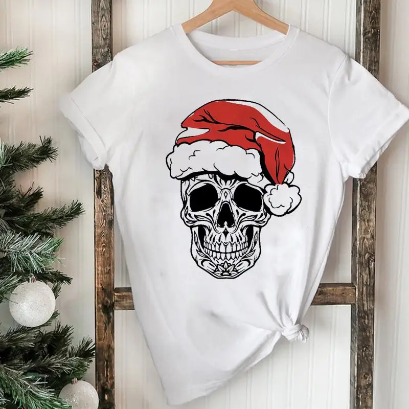 

Women Graphic Tees Merry Christmas Funny 90s Cute Style New Year Holiday Fashion Tshirt Nice Ladies Top Vacation T T-shirt