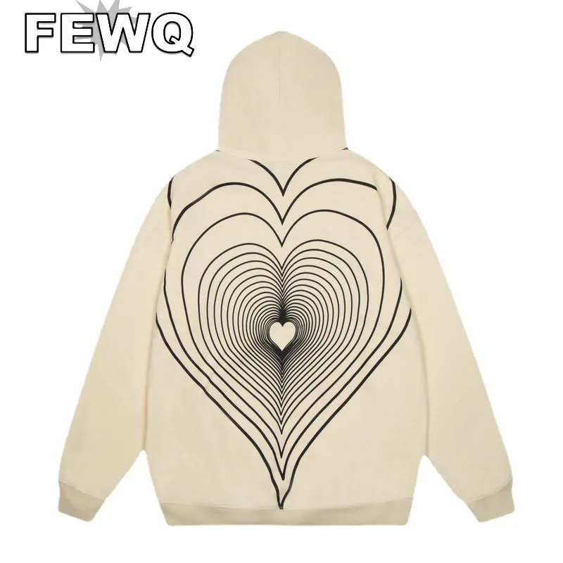 

Толстовка FEWQ мужская с надписью, Свитшот в американском стиле, Повседневный пуловер, в стиле High Street, 24B1818, весна 2023