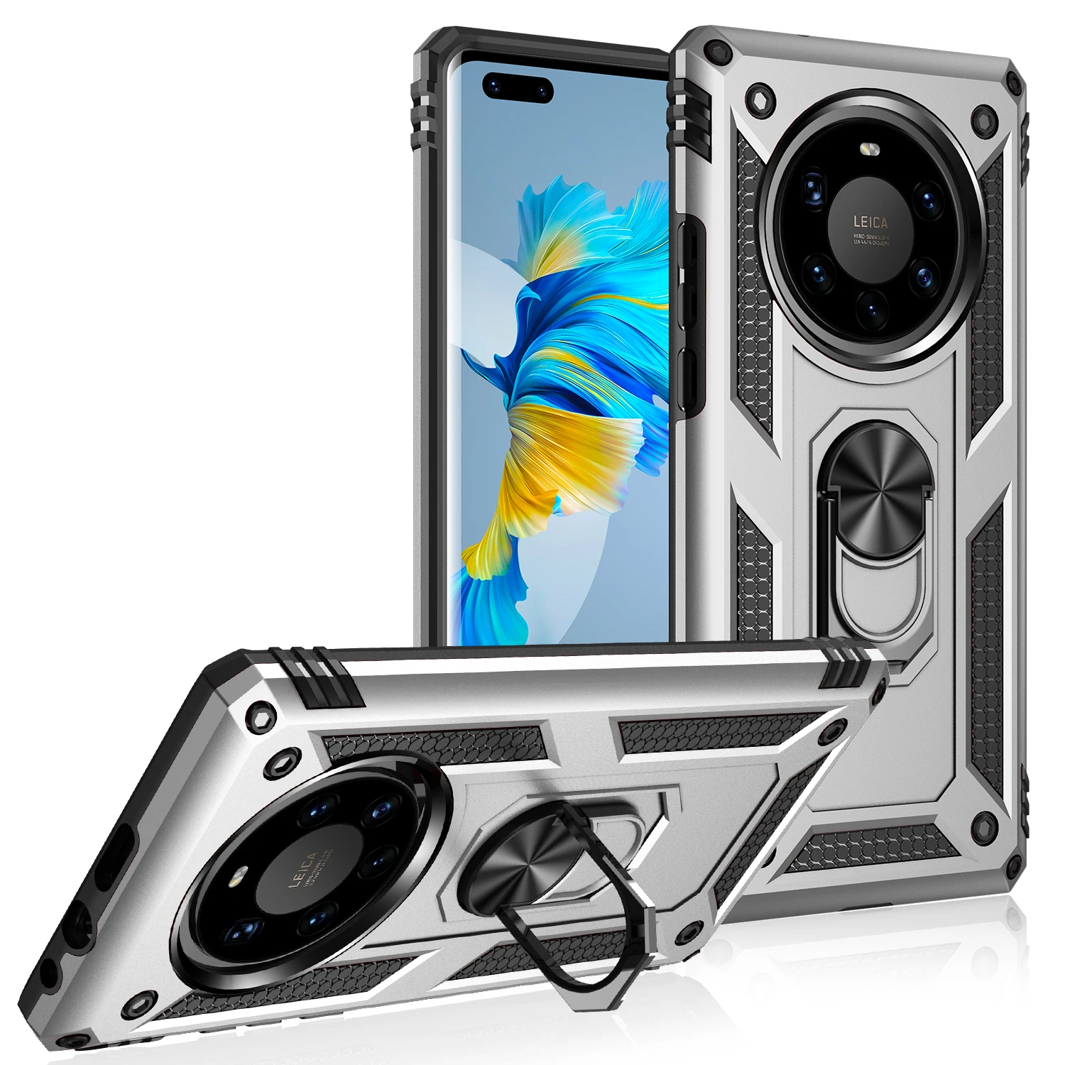 

Чехол для телефона Huawei P20 P30 P40 Mate 20 30 40 Pro Plus Lite, защитная Броня с магнитным кольцом и защитой от падения