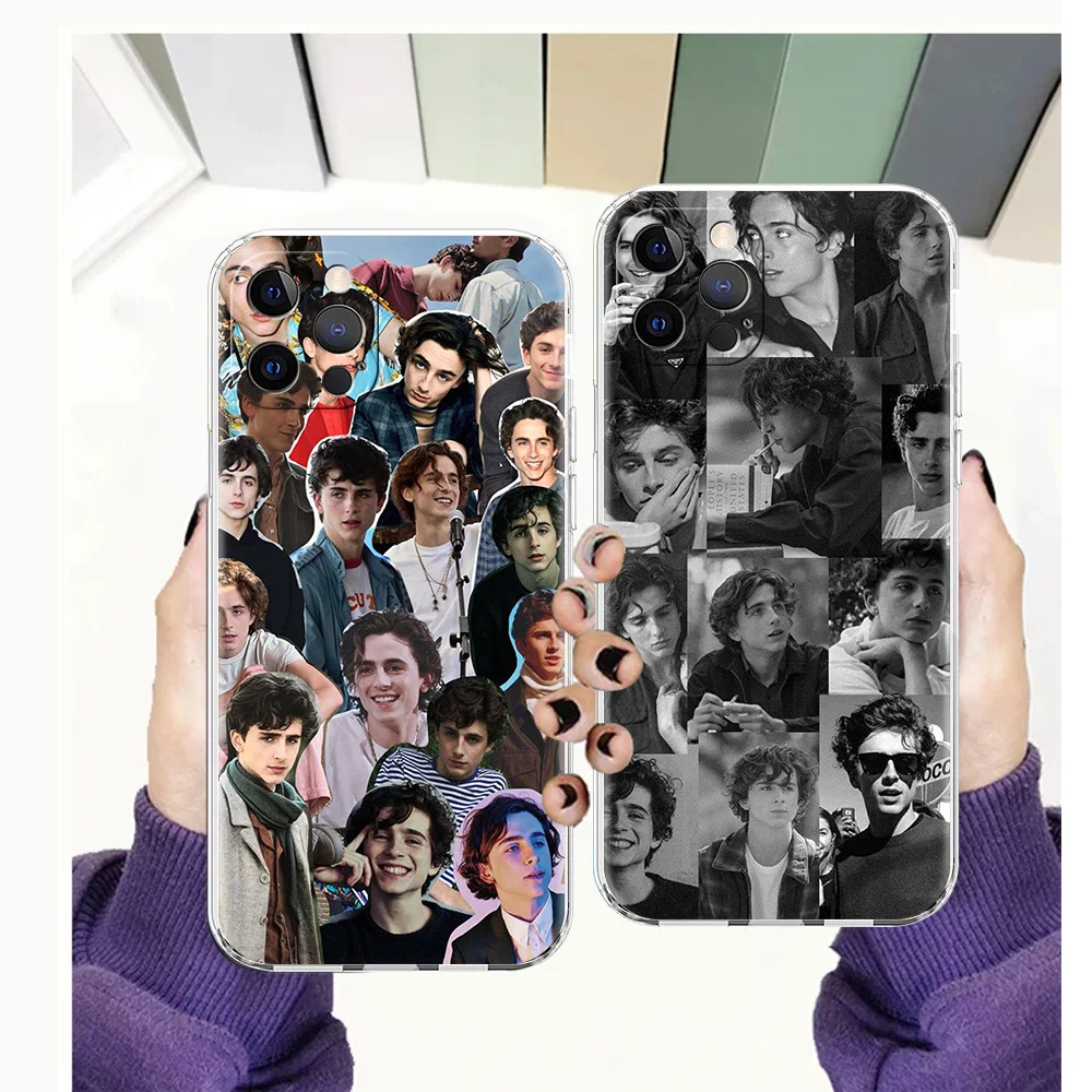 

Timothee Chalamet Soft Transparent Phone Case Cover for iPhone 13 12 11 Pro Max X XR 8 7 Plus SE 2020 XS Max Luxury Shell Fundas