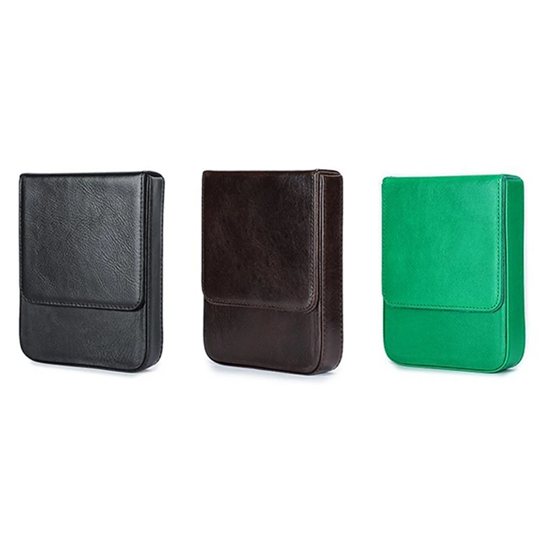 

Handmade Fountain Pen Case Leather Pen Pouch Retro Pen Box Organizer For Men Women Boys Girls , Coffee