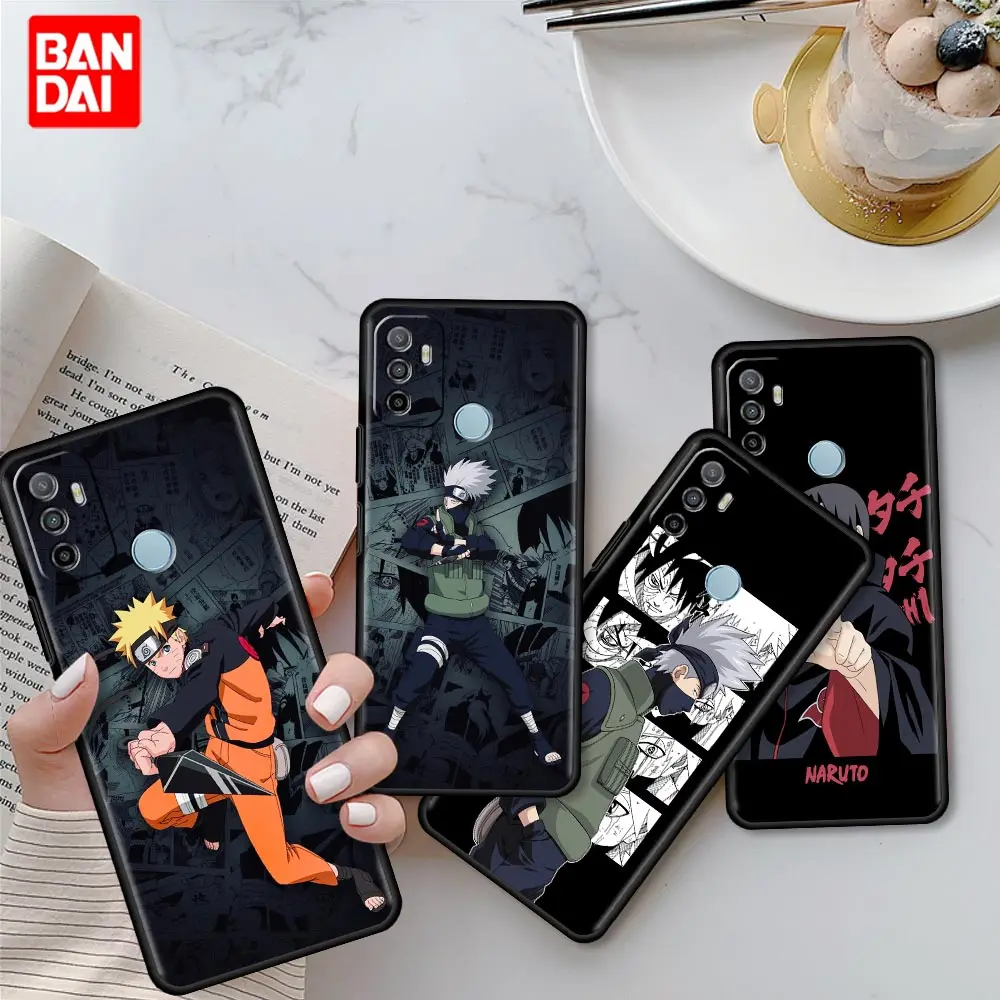 

Naruto Anime Dark Manga Case for Oppo A53 A52 A3s A12 A9 A15 A31 A54 A74 A93 A94 F5 Find X2 Pro Lite Cover Luxury Silicone Black