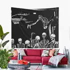 Hippe гобелен с изображением скелета Playboi Carti Die Lit Meme гобелен эстетический Декор для комнаты в общежитие фоновая ткань украшение для спальни