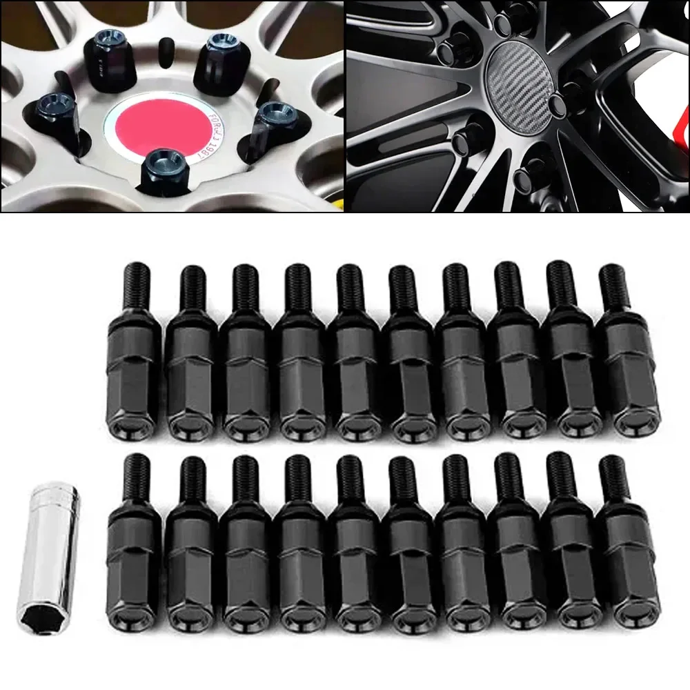 20 шт. кованые болты для автомобильных колес втулки гайки универсальные