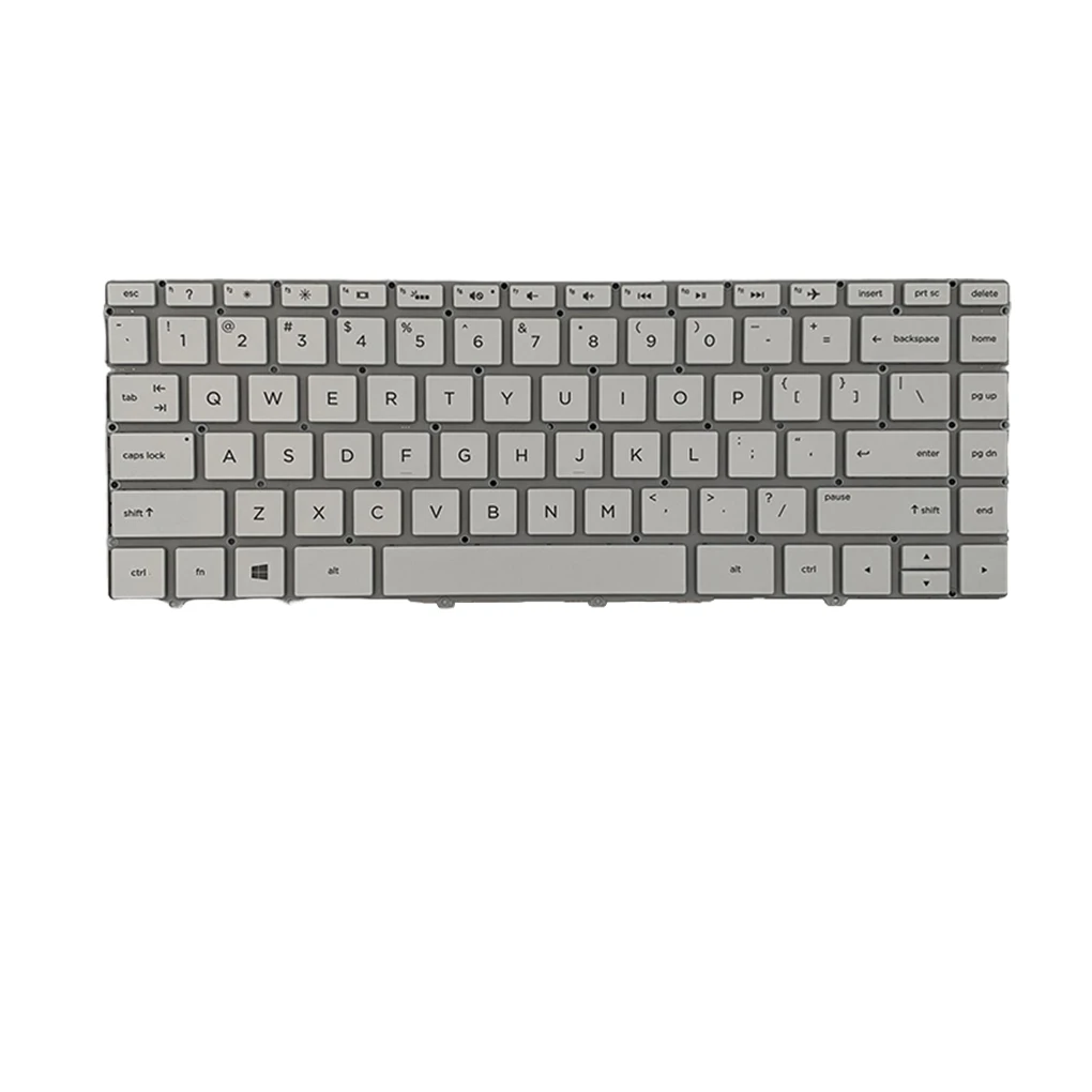 

Laptop Keyboard White Color Computer Parts Input Fittings Typing Component PC Keypad US Layout Replacement for 13-AF