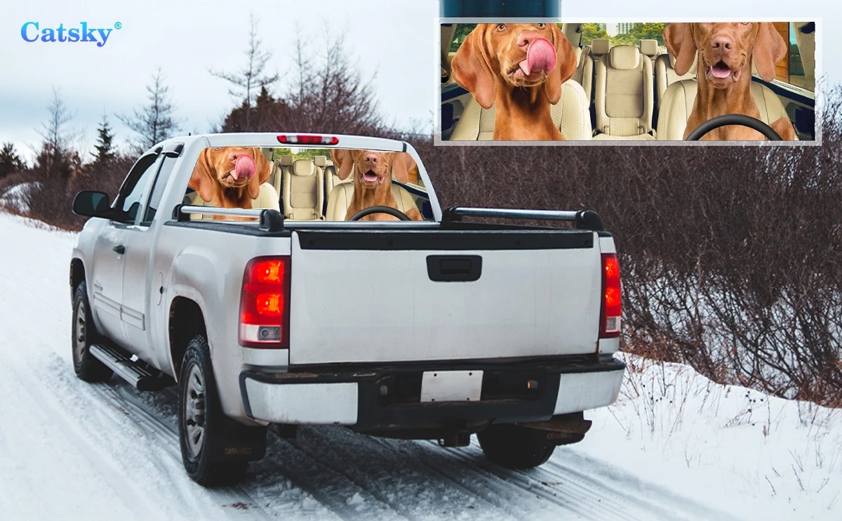 

Наклейка на заднее стекло автомобиля с изображением собаки, перфорированная оконная пленка, наклейки на заднее стекло грузовика, декор для автомобиля, грузовика