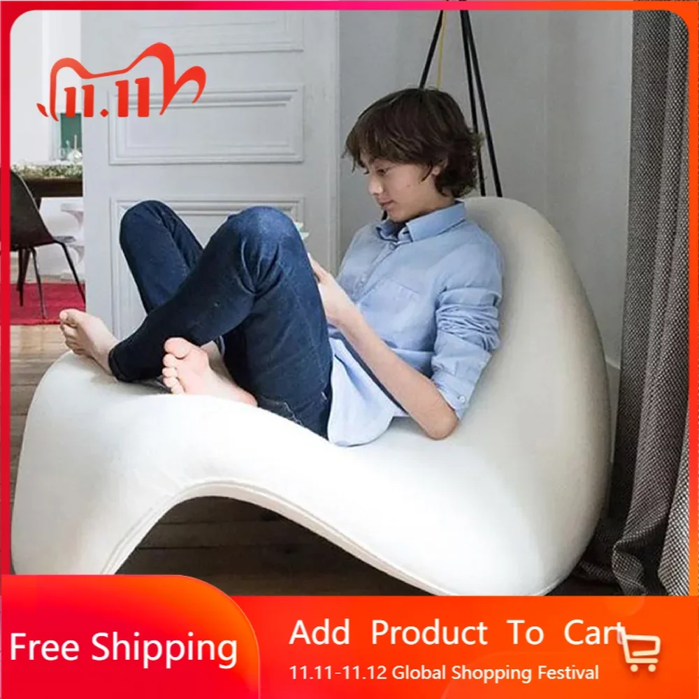 

Nordic Office Designer Leisure Chair Lazy Sand Reclining Chair Postmodern Model Room Sillas Comedor Apartment Furniture WXH59YH
