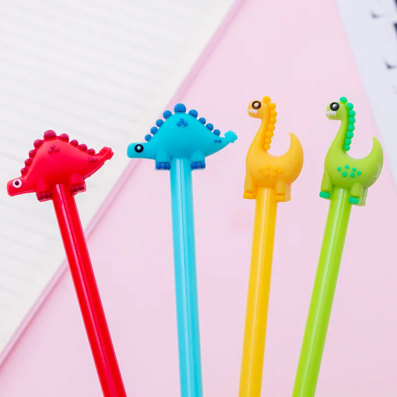 

5 Pcs Cute Little Dinosaur 0.5mm Gel Pen Set Ink Pen Promotional Gift Stationery School And Office Supply Gift