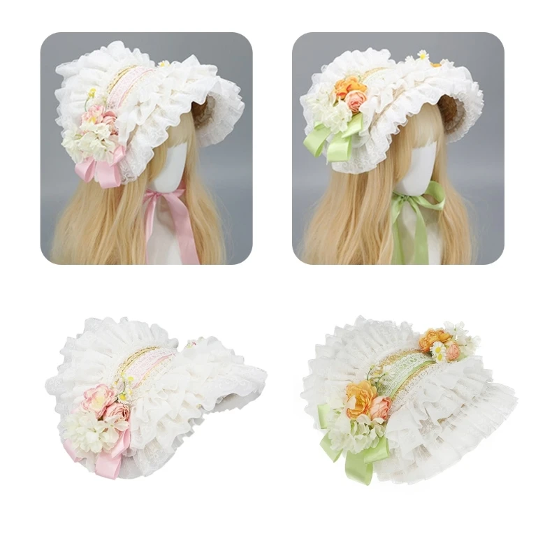 

Женская винтажная французская шляпа со шнуровкой, головной убор горничной в стиле аниме для косплея, не скользит