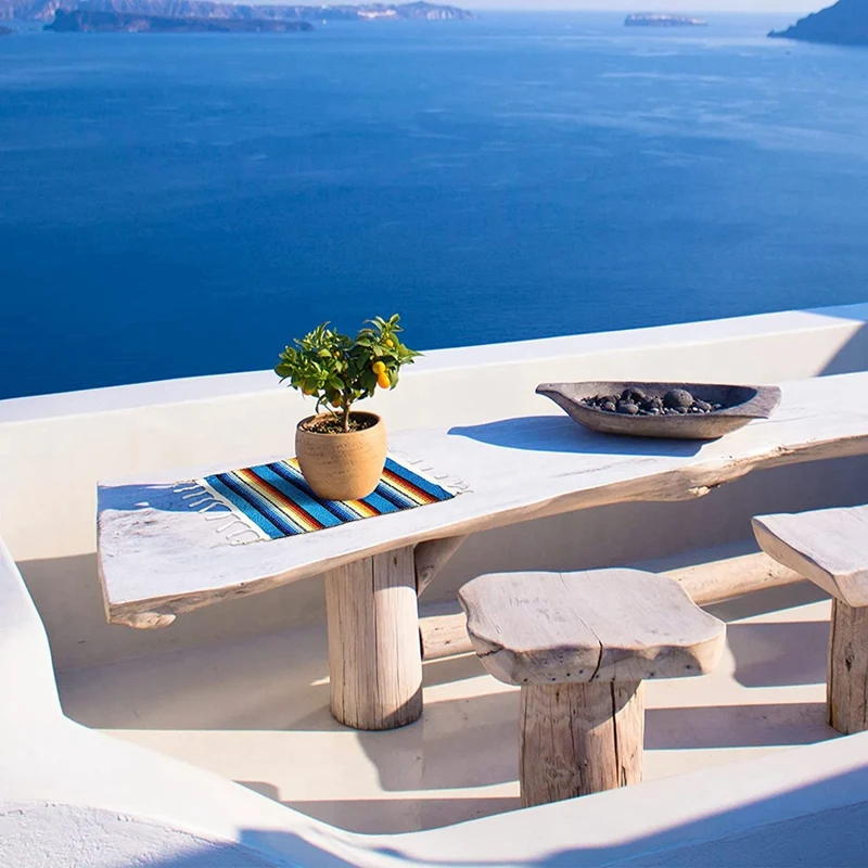 Моющаяся подстилка мексиканская настольная дорожка 33x48 см мексиканское одеяло