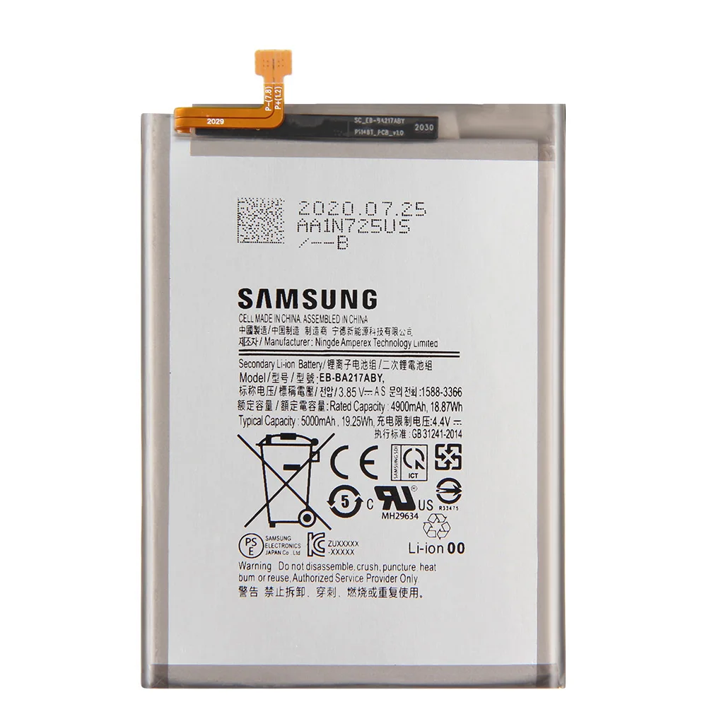replacement battery eb ba217aby for samsung galaxy a21s eb ba217aby replacement phone battery 5000mah free tools free global shipping