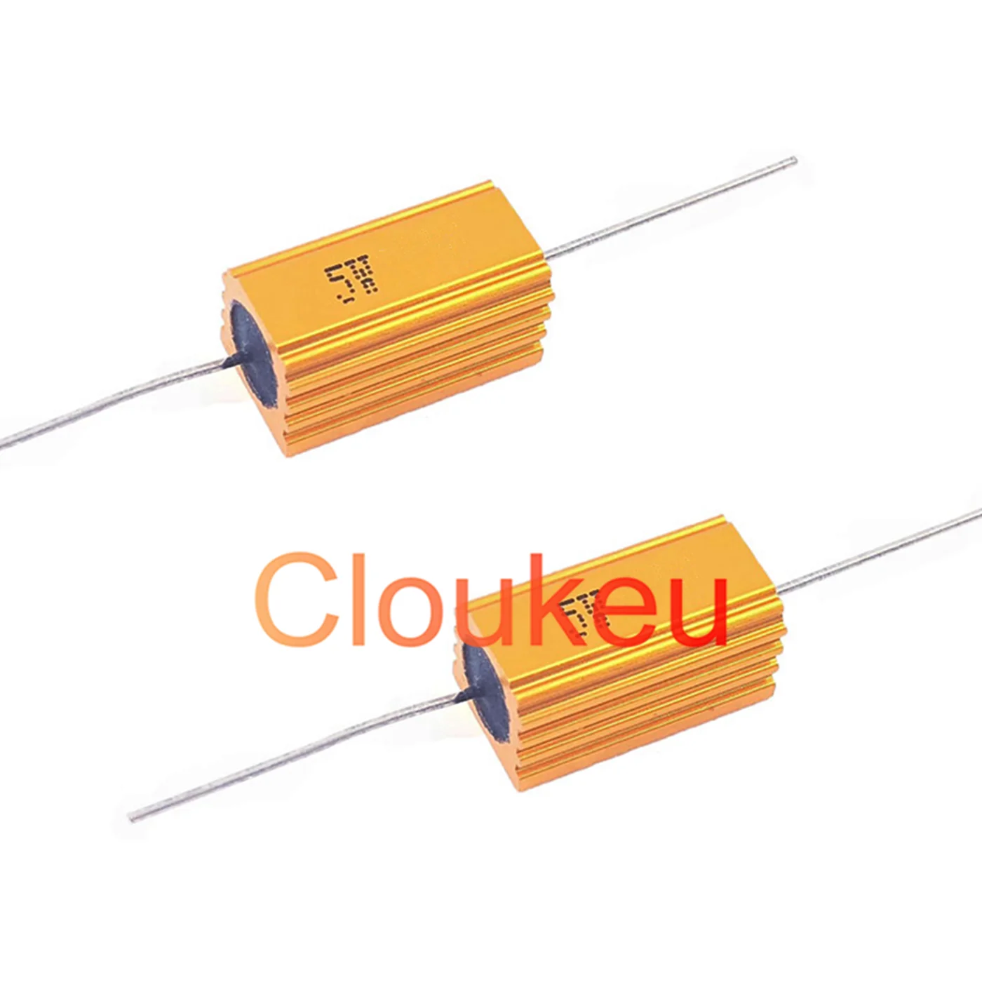 Gold Aluminum shell resistor RX24-5W 5% 0.01R 0.02R 0.03R 0.04R 0.05R 0.1R 0.15R 0.2R 0.22R 0.3R 0.33R 0.47R 0.5R 0.68R ohm