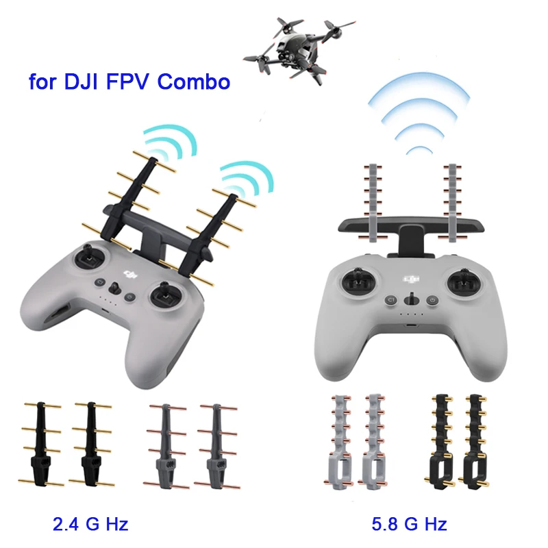 

2.4G 5.8G Hz Yagi-Uda Antenna Amplifier for DJI FPV Remote Control 2 Signal Booster Range Transmitter Extender Drone Accessories