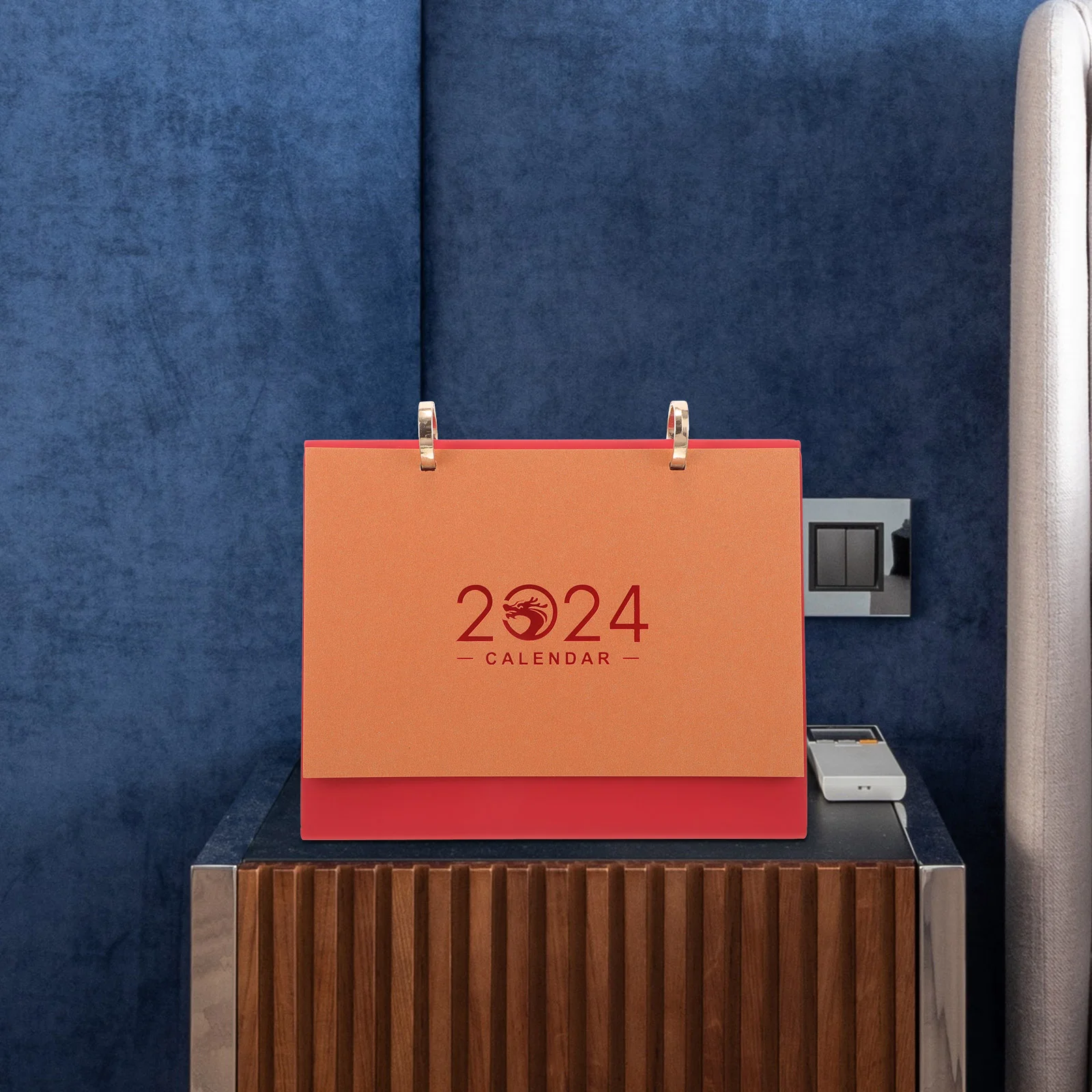 

Desk Calendar Paper Decor Portable English Desktop Calendar For Office Year Frame Double Ring Calendar Desktop Decor