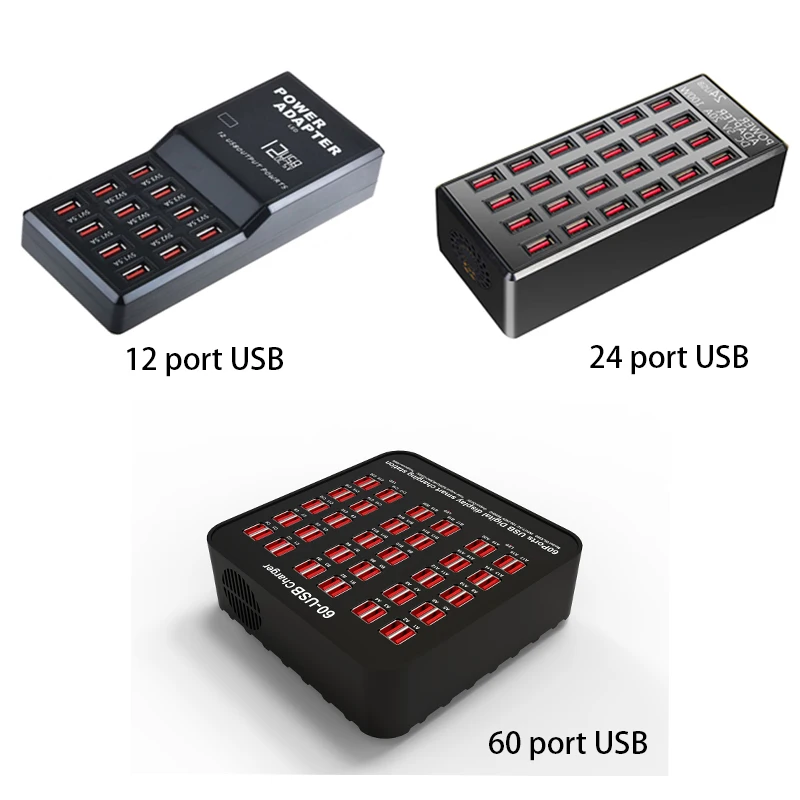 Зарядное устройство USB с несколькими портами и светодиодным зарядным