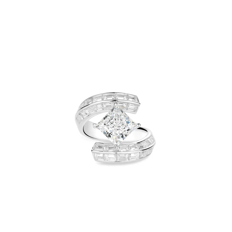 Кольцо Bellux серебряное 925 пробы с цирконом