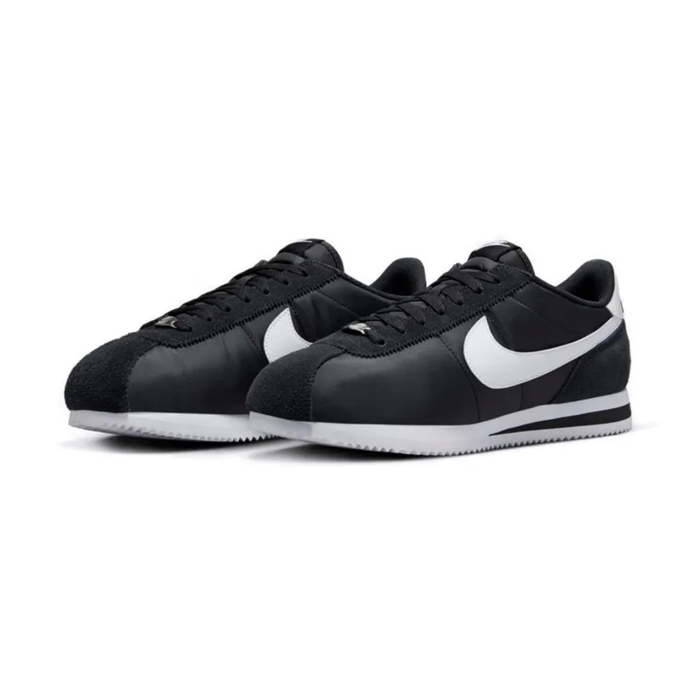 Фото Мужские повседневные кроссовки Nike Cortez: удобные, спортивные, мягкие, облегающие, с амортизацией, нескользящие, низкие – черно-белые HF0263-001 №4