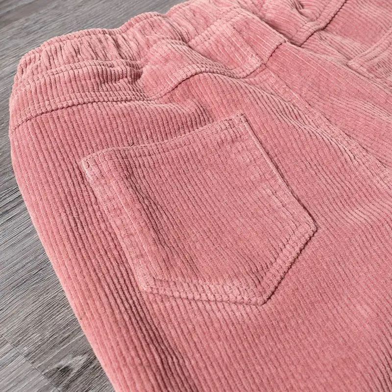 Вельветовые брюки для детей на осень и зиму новый стиль свободные большого