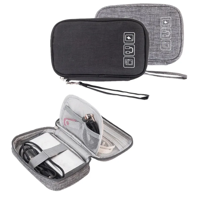 

Portable Cable Storage Bag Charger Wires Digital Gadget Organizer Electronic USB Power Pouch Travel Cosmetic Bag Accessories