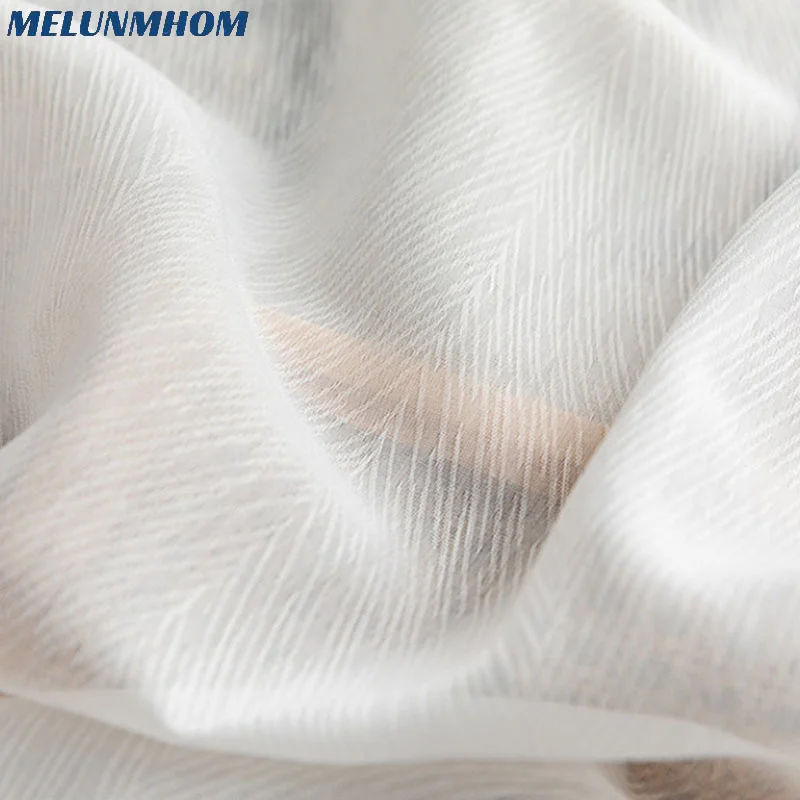 

White Tulle Micro-texture Herringbone Design Curtains Sheer for Living Room Window Screens Door Balcony Bedroom Custom Drape
