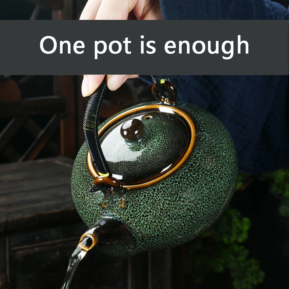 Керамический чайник с ручкой для дома 700 мл