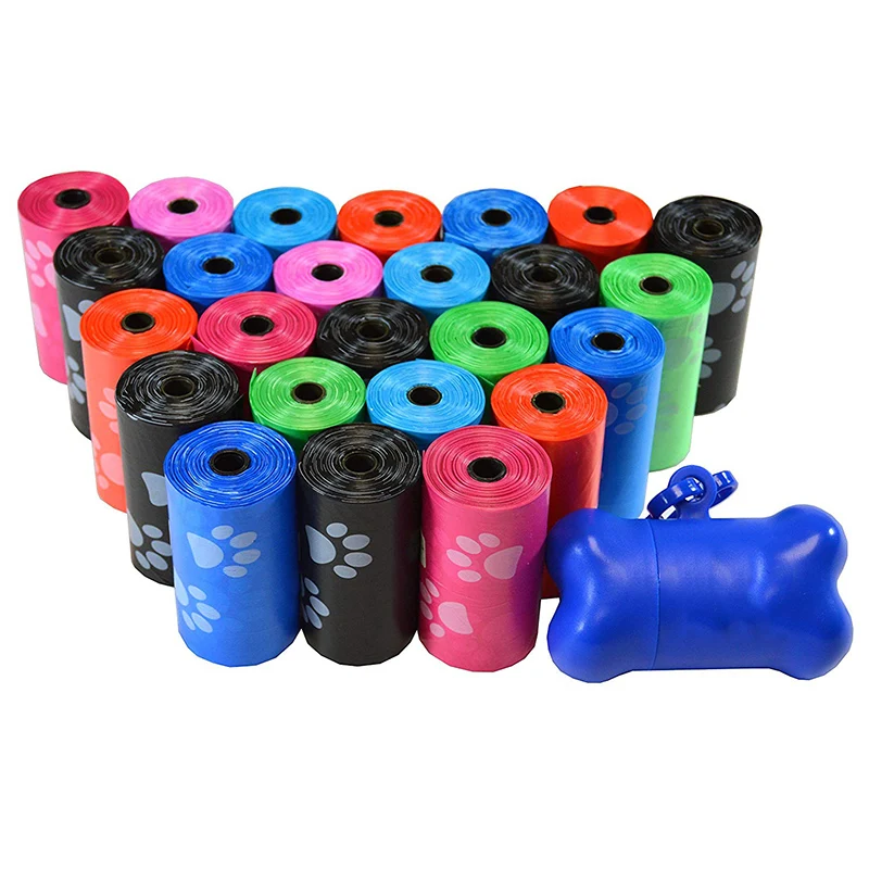 

Clean Printing Cat Rolls Paw Bag Roll Doggie Home Garbage Poop Waste 15 Outdoor Bag Dog Large Bags 10 Refill Bags/