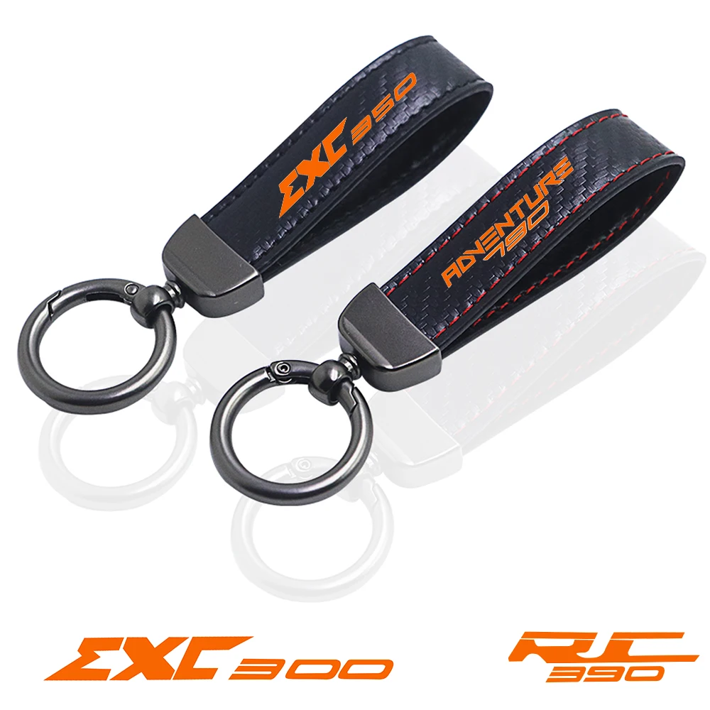 

carbon fiber for ktm adventure 390 790 1190 1290 super Adventure rc390 exc300 350 motorcycle keychain accessories key chain ring