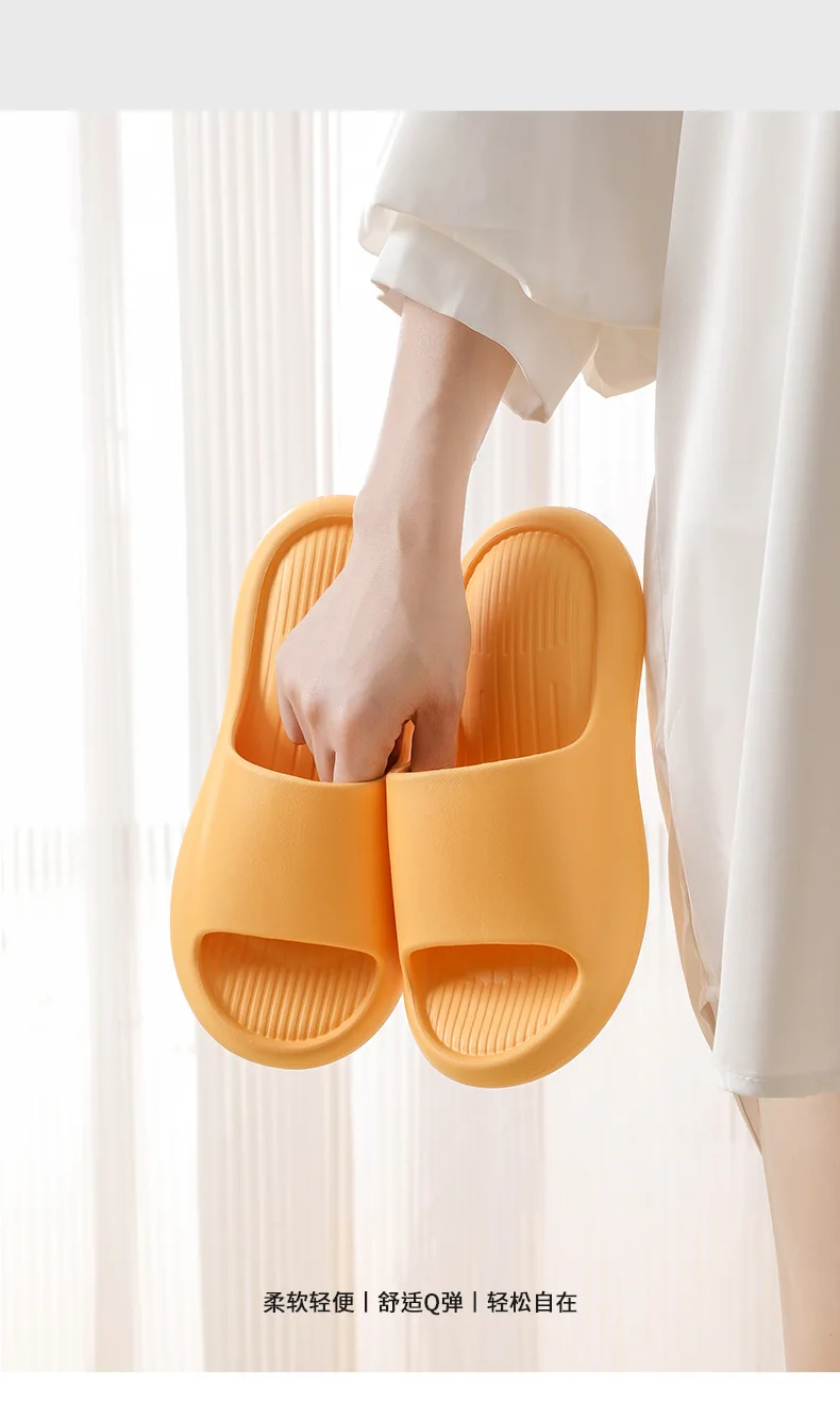 Women Indoor Shower Slippers Summer Home Floor Shoes Soft EVA Couples Platform Slides Thick Sole Female Male Bathroom Slipper