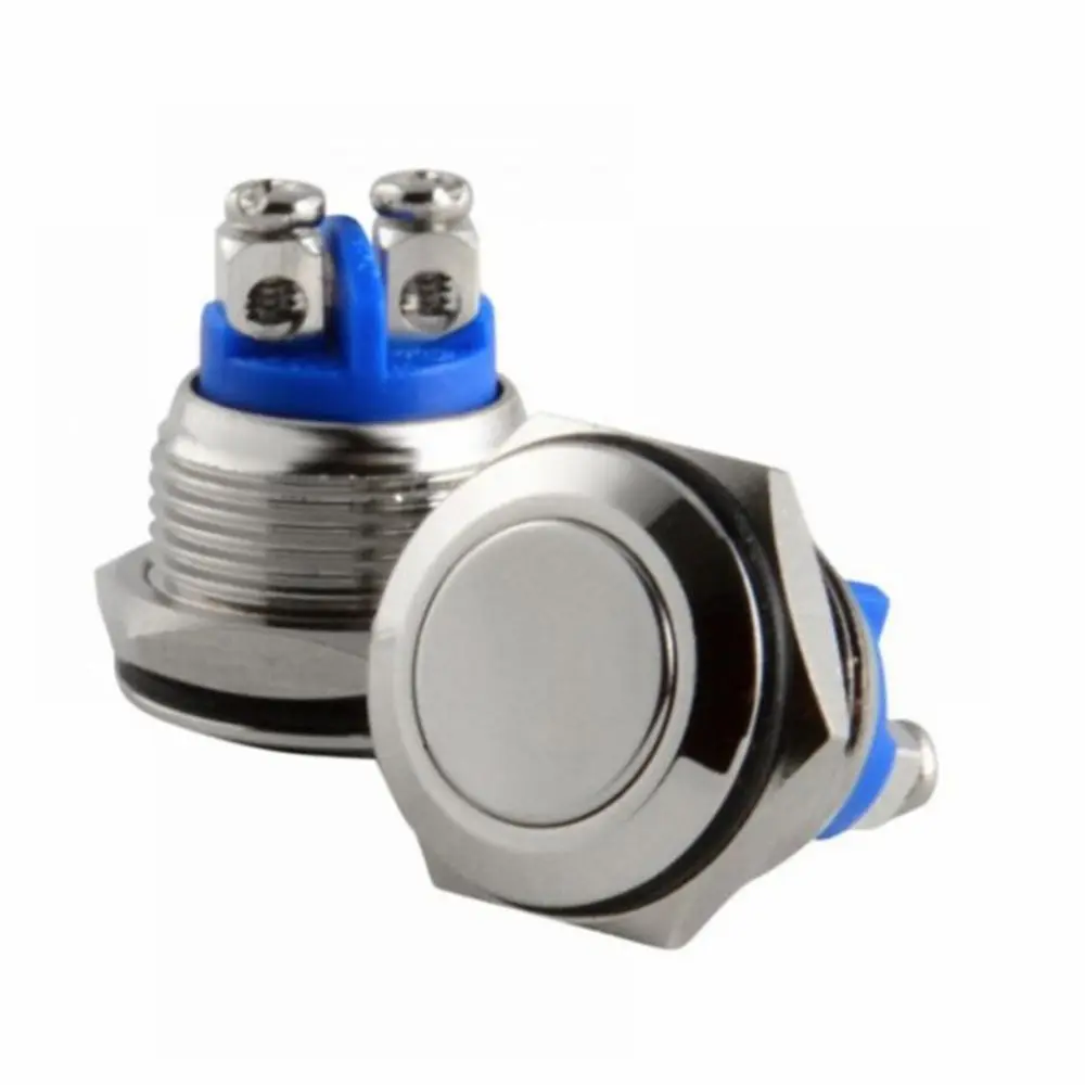 

Hot Sale 12/16mm Momentary Switch Stainless Steel Metal Car Start Switch / Boat Horn Push Button Self Return Durable
