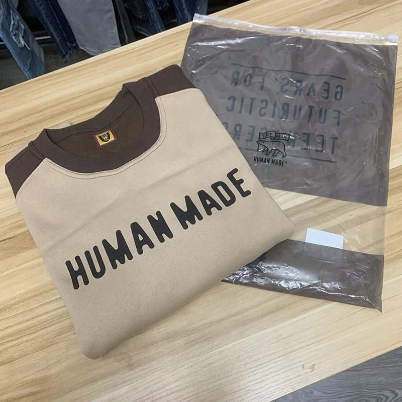 

Human Made Patchwork Sweatshirts Round Neck Fleece Couple Humanmade Pullovers