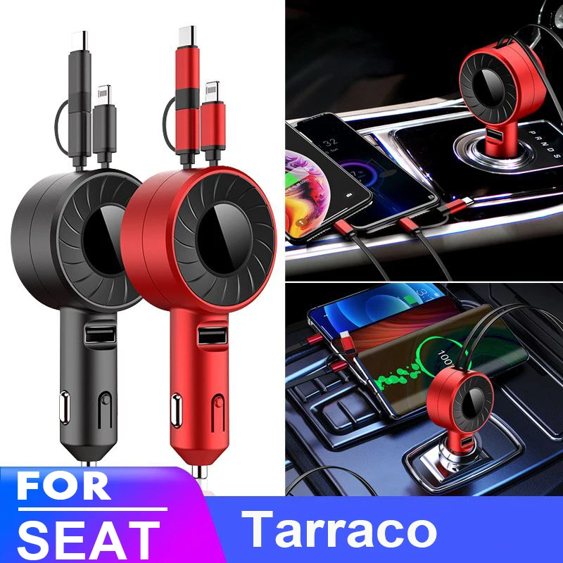 

USB Type C Car Charger for iPhone Android HUAWEI HONOR Xiaomi POCO X3 Pro Redmi Samsung Galaxy OnePlus OPPO for SEAT Tarraco