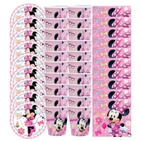 minnie mouse party set for 16 kids including minnie mouse plates cups tablecloth napkins gift bag birthday decorations for girls