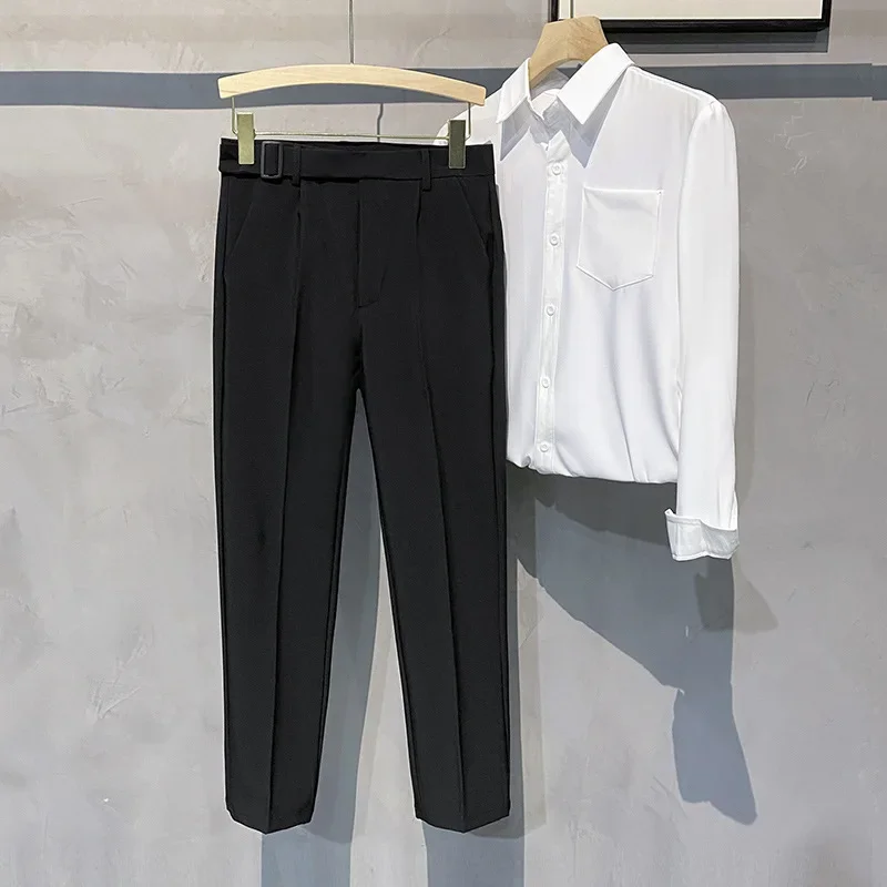 Модные универсальные мужские брюки молодежные элегантные повседневные