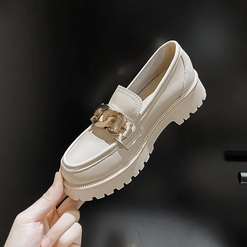 

Black Platform Shoes Women's Loafers Casual Pumps Women's Shoes 2022Trend Spring Design Luxury Heels Woman Sneakers Large Size43