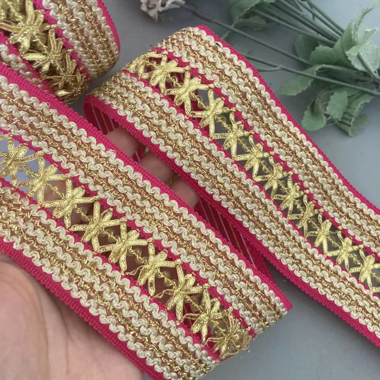 1 ярда 5 8 см лента с кружевной отделкой этническая одежда нить вышивка ткань