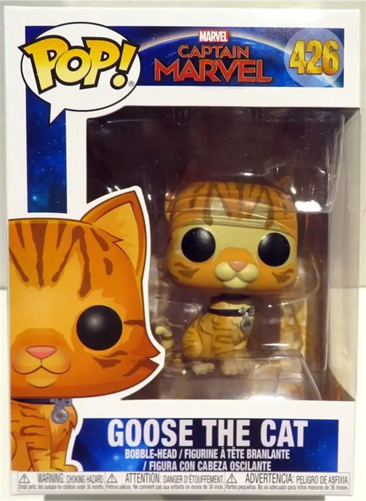 Фото Коллекционная виниловая фигурка Funko Pop 426 Goose Flerken The Cat That Ate Tesseract Captain Marvel MCU, подарок для любителей кино №1