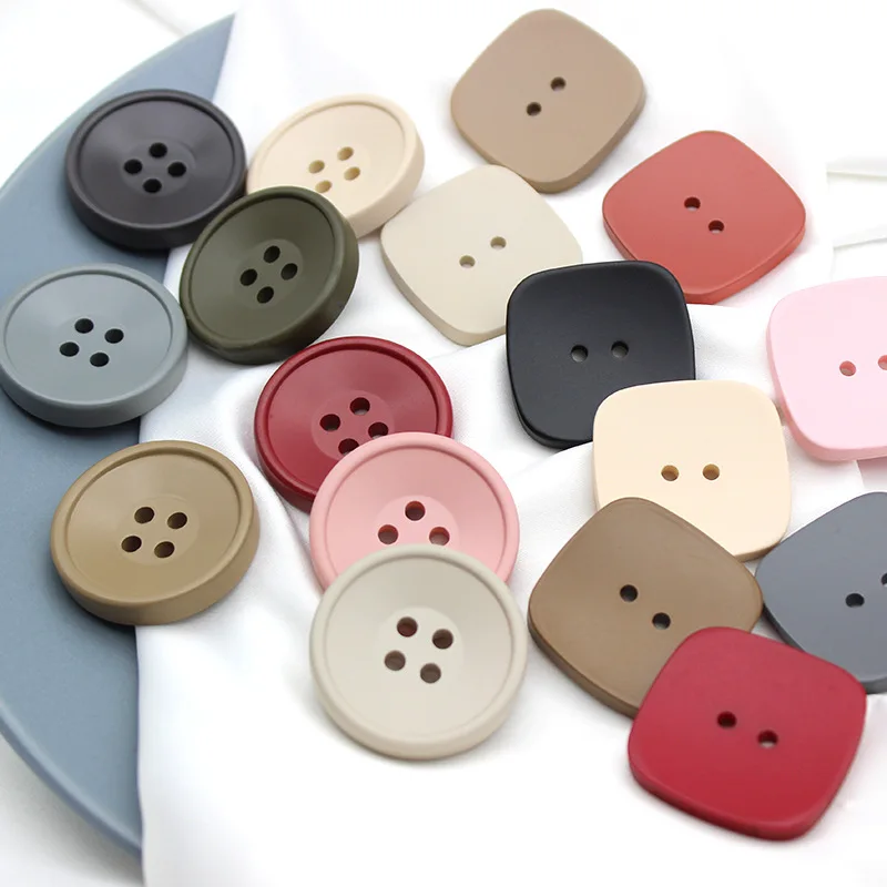 

10pcs Large Resin 2/4holes Buttons For Coat Windbreaker Decorative Diy Crafts Supplies Sewing Embellishment Needlework Accessory