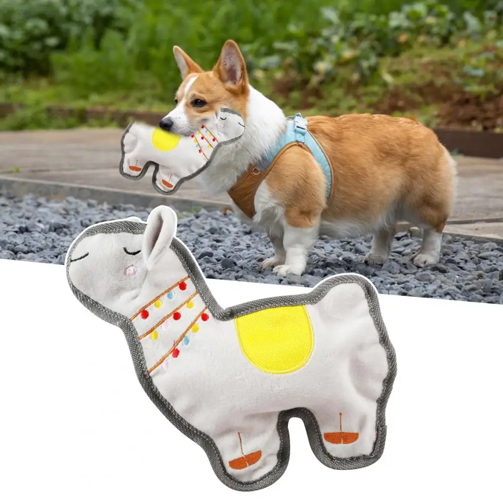 

Durable Dog Squeak Toy Exquisite Pet Sound Toy Attractive Cartoon Sheep Shape Pet Dog Teeth Grinding Toy Teeth Cleaning